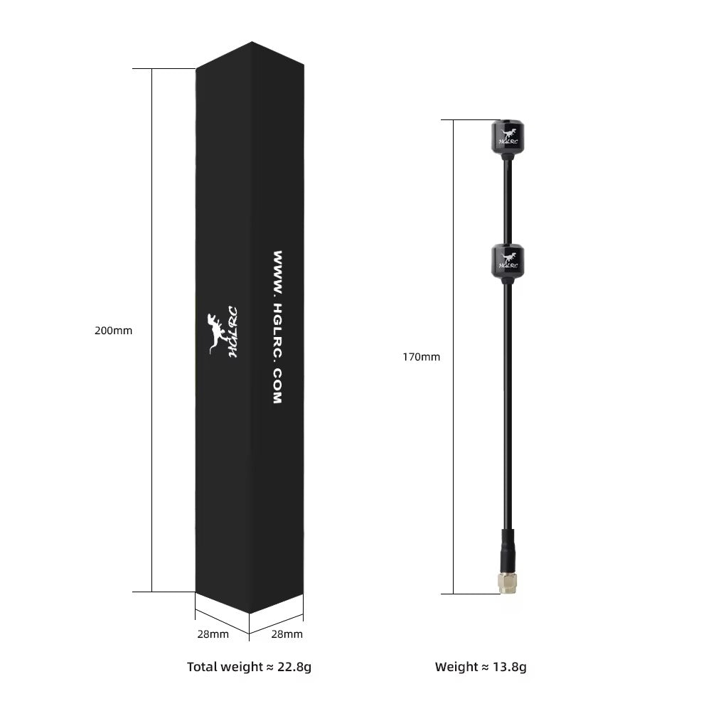 HGLRC 5.8G Hammer Dual Antenna 5.65GHz SMA Dual-core RF Ultra-low VSWR DIY RC FPV Quadcopter Freestyle Accessories Parts