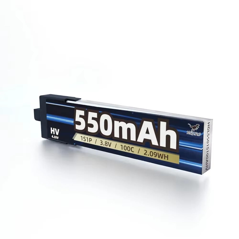 HGLRC 5PCS 550mAh 1S 3.8V 100C Battery A30 Plug for Drashark RC FPV Racing Drone LiPo LiHV Tinywhoop RC Parts_3