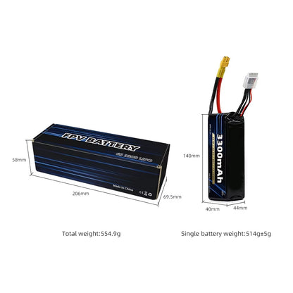 HGLRC 6S 1550mAh 180C - 3300mAh 85C - 8000mAh 85C LiPo Battery XT60 Plug for 5 Inch FPV Racing Drone Quadcopter RC FPV_5
