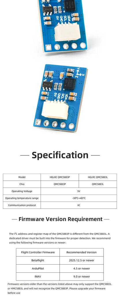HGLRC M100-5883 GPS/M100-PRO GPS /M100 MINI GPS QMC5883P QMC5883L GPS