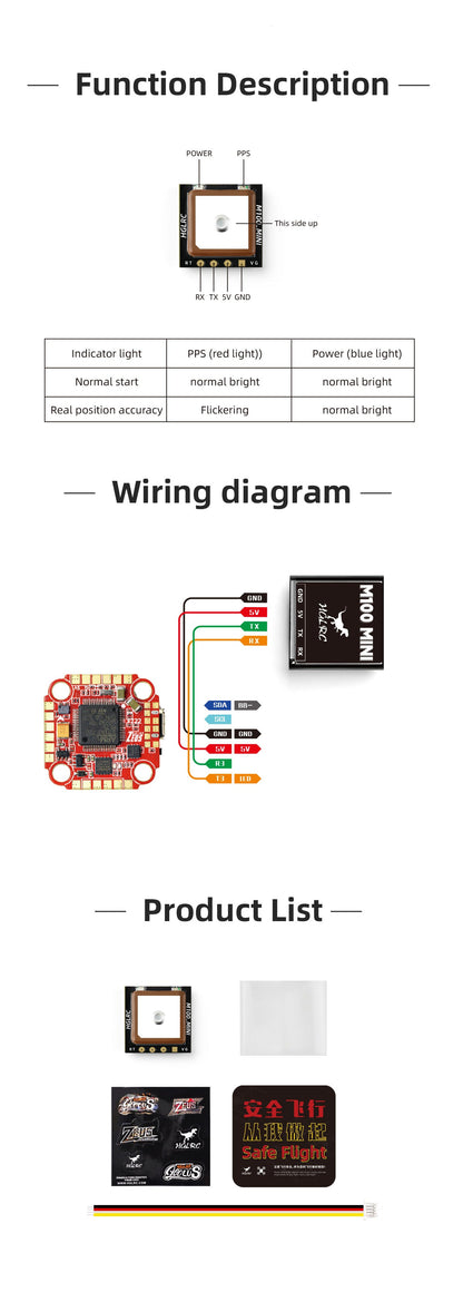HGLRC M100-5883 GPS/M100-PRO GPS /M100 MINI GPS QMC5883P QMC5883L GPS
