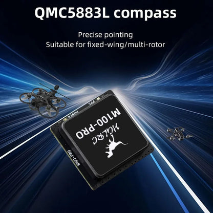 HGLRC M100 PRO GPS Chip B101 10th Generation Protocol Chip QMC5883L Compass