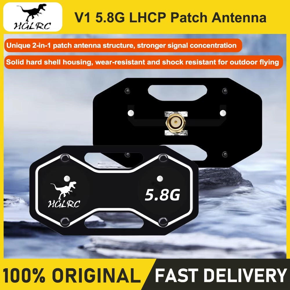HGLRC V1 2-in-1 5.8G LHCP Patch Directional Antenna Compatible For Dragonview FPV Goggle Long Range Receiver Antenna