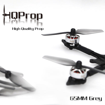 HQ Micro Prop 65MM  Grey  (5CW+5CCW)-Poly Carbonate-1.5MM Shaft