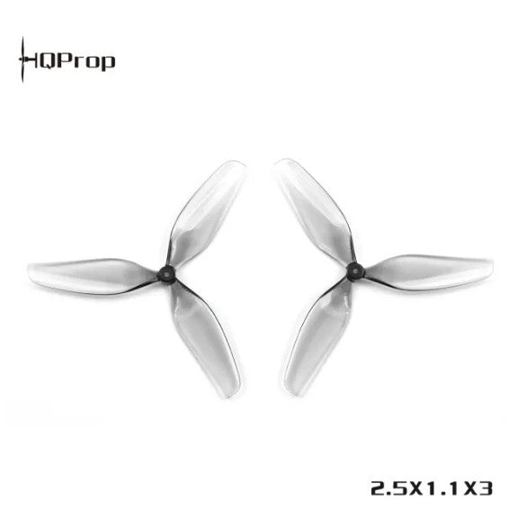 HQProp 2.5X1.1X3 Grey (2CW+2CCW)-Poly Carbonate-1.2MM Shaft