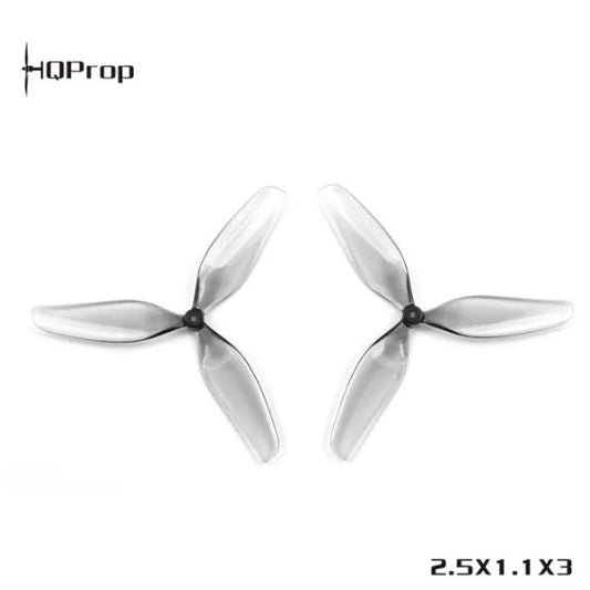 HQProp 2.5X1.1X3 Grey (2CW+2CCW)-Poly Carbonate-1.2MM Shaft
