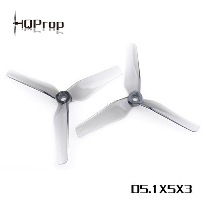 HQProp  D5.1X5X3 Grey for Cinequads  (2CW+2CCW)-Poly Carbonate
