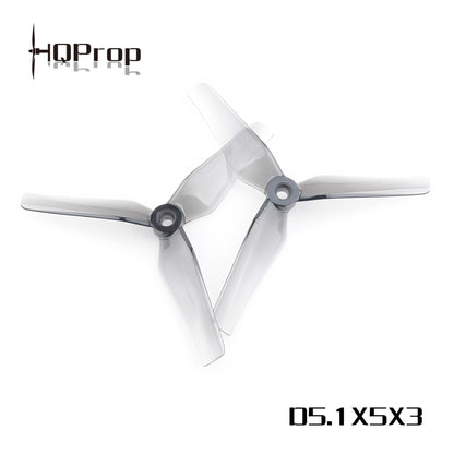 HQProp  D5.1X5X3 Grey for Cinequads  (2CW+2CCW)-Poly Carbonate