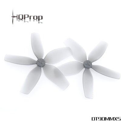 HQProp  DT90MMX5 for Cinewhoop Grey   (2CW+2CCW)-Poly Carbonate