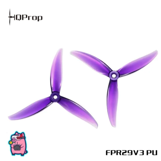 HQProp FlowerPig R29V3 Grey (2CW+2CCW)-Poly Carbonate