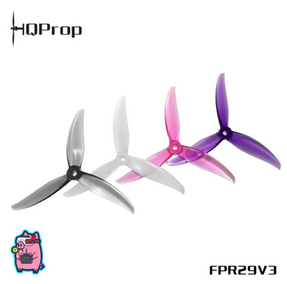 HQProp FlowerPig R29V3 Grey (2CW+2CCW)-Poly Carbonate