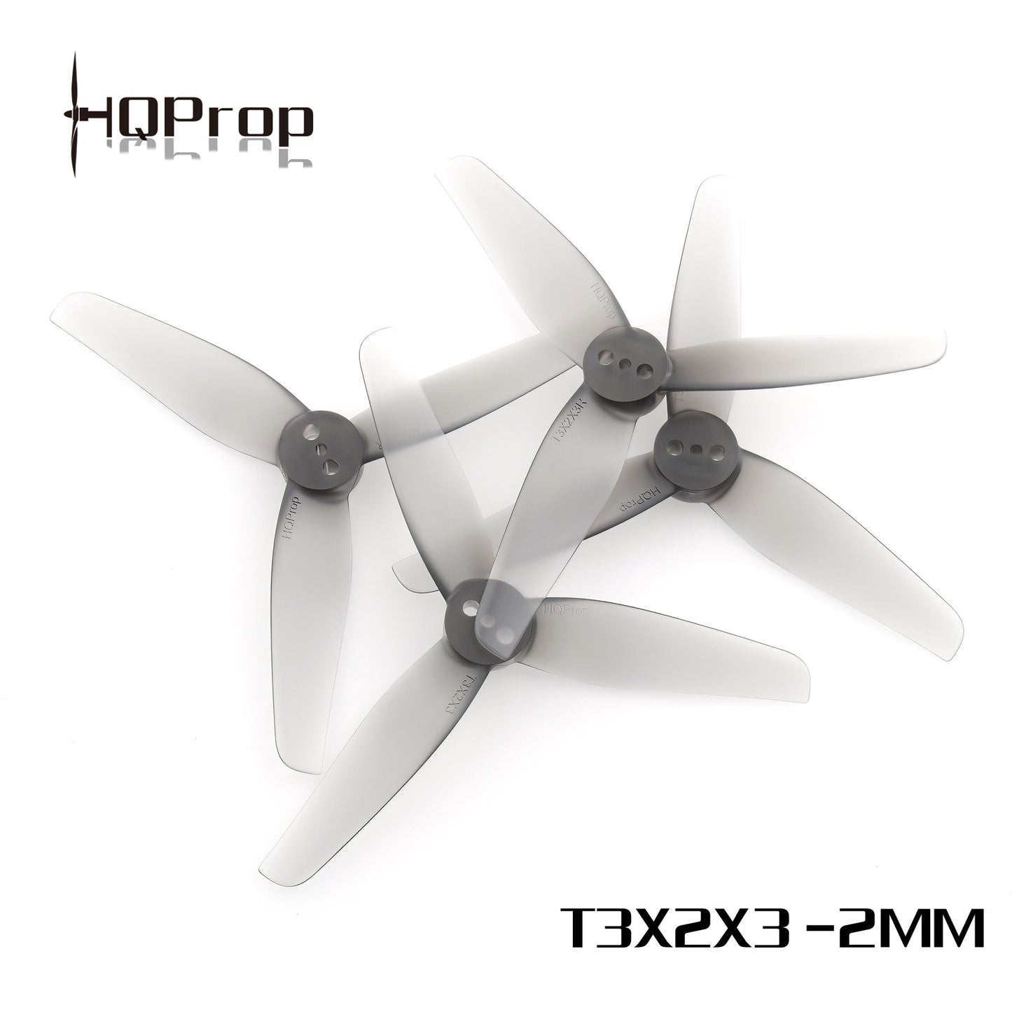 HQProp T3X2X3 Grey（2CW+2CCW)-Poly Carbonate-2MM