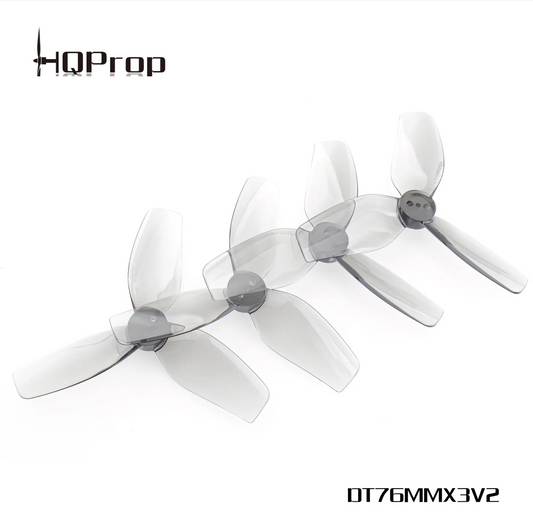 HQProp T76MMX3 V2 for Cinewhoop Grey (2CW+2CCW)-Poly Carbonate