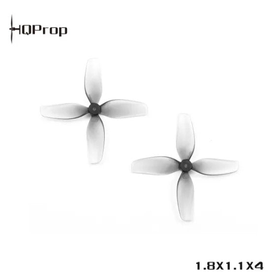 HQ Ultralight Whoop Prop 1.8X1.1X4(45MM) Grey  (2CW+2CCW)-Poly Carbonate-1.5MM Shaft