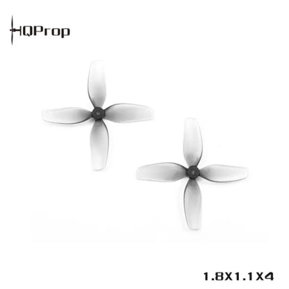 HQ Ultralight Whoop Prop 1.8X1.1X4(45MM) Grey  (2CW+2CCW)-Poly Carbonate-1.5MM Shaft