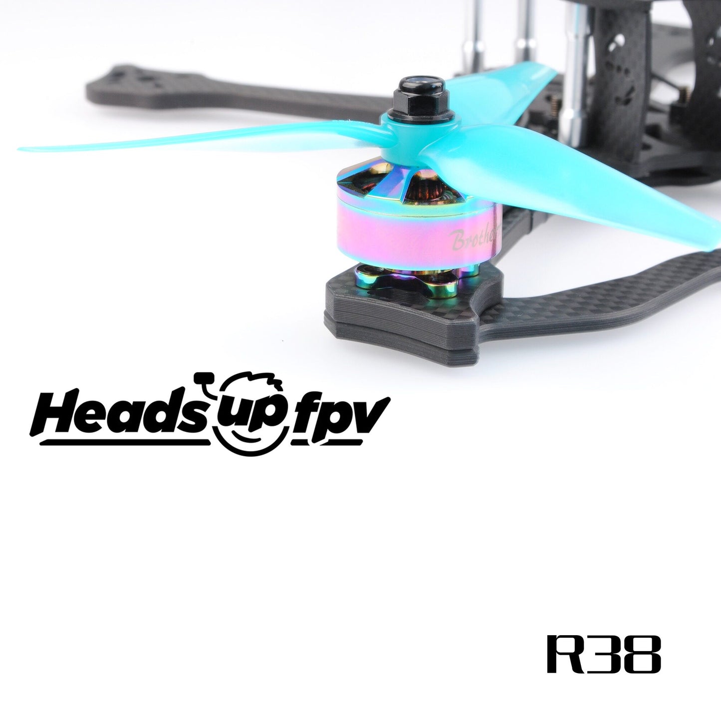 HQprop HeadsUp Racing Prop R38  Grey  (2CW+2CCW)-Poly Carbonate