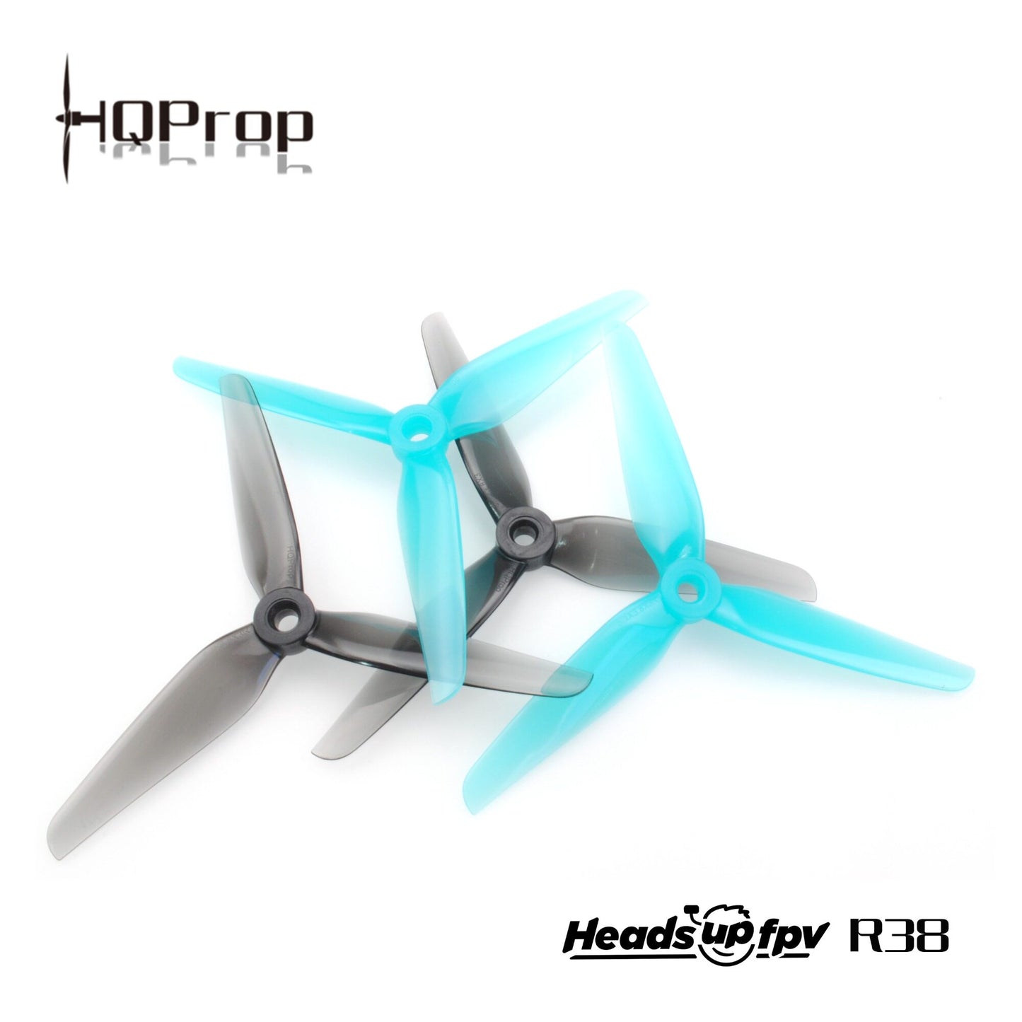 HQprop HeadsUp Racing Prop R38  Grey  (2CW+2CCW)-Poly Carbonate