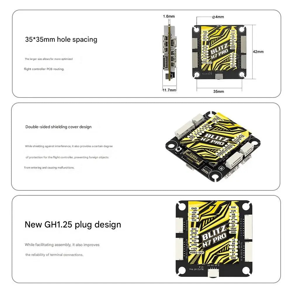 IFlight BLITZ H7 PRO Flight Controller E80 80A ESC X8, Suitable for FPV Racing Drones