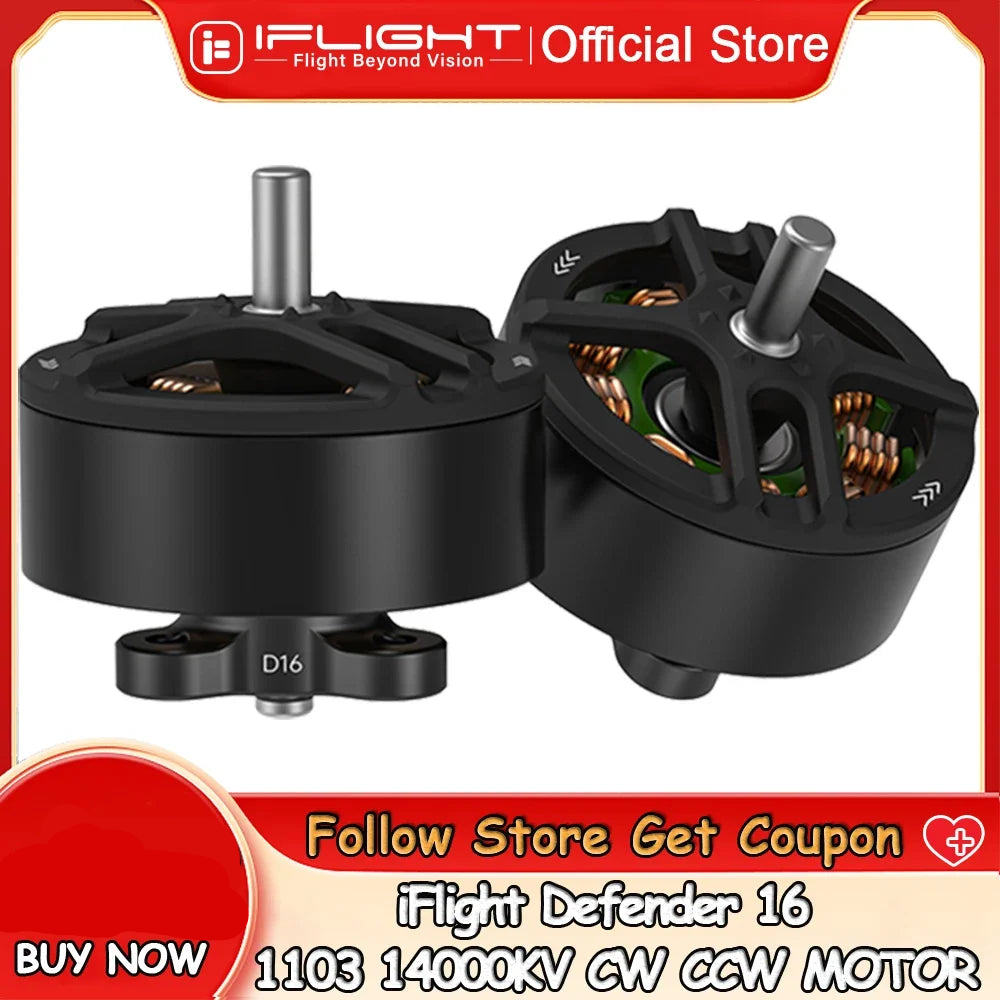 IFlight Defender 16 1103 14000KV Lightweight & Efficient CW CCW Brushless MotorS
