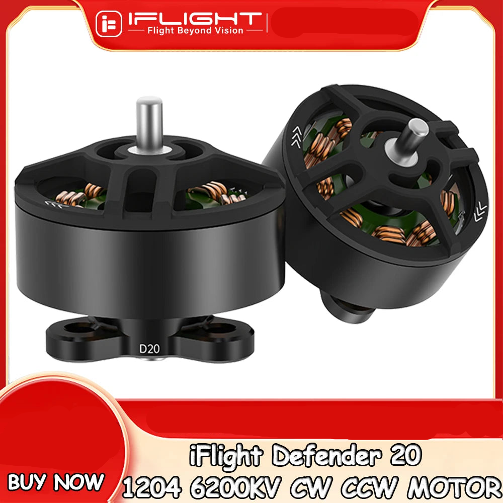 IFlight Defender 20 1204 6200KV Lightweight & Efficient CW CCW Brushless Motor