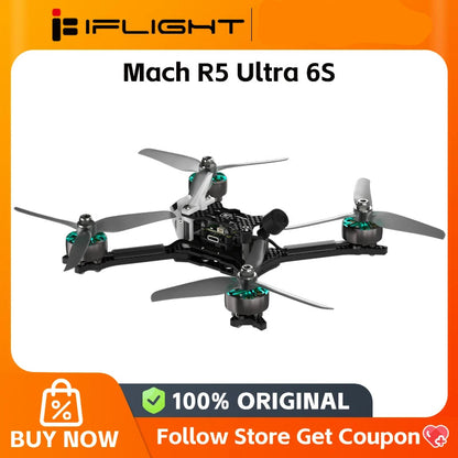 IFlight Mach R5 Ultra 6S Analog FPV Race Drone BNF with ELRS 2.4GHz