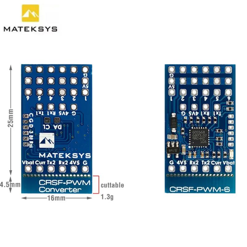 MATEK CRSF TO PWM Converter CRSF-PWM-6 CRSF-PWM-C