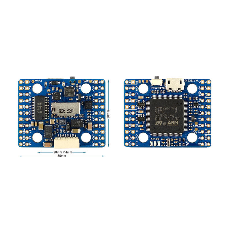 MATEK H743-MINI flight controller with built-in no-current sensor