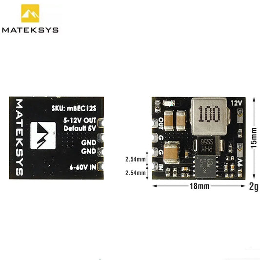 MATEK MICRO BEC 6-60V TO 5V/9V/12V-ADJ MBEC12S Step-Down Regulator Module