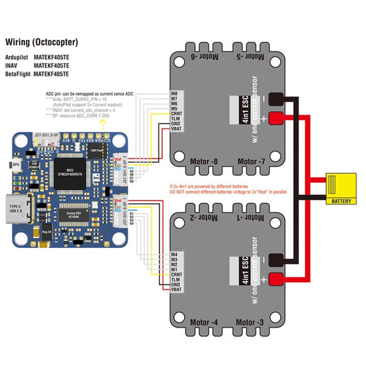 MATEK Mateksys F405-HDTE Flight Controller Supports DJI HD VTX