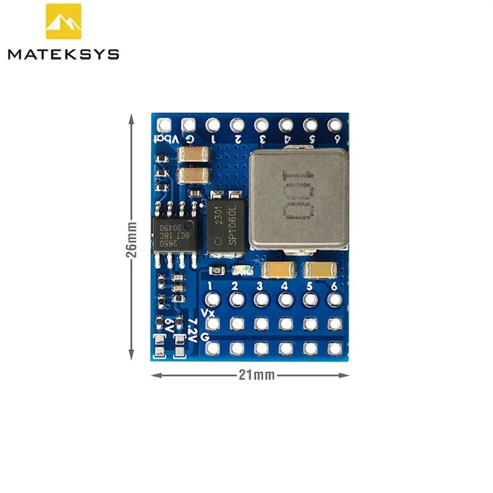 MATEK SERVO PDB with BEC 5.5-36V TO 5-8.2V