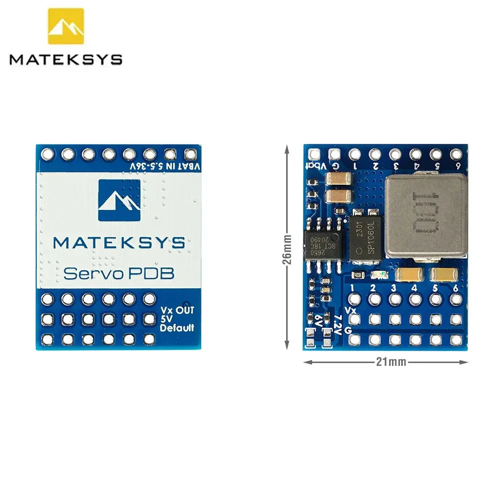 MATEK SERVO PDB with BEC 5.5-36V TO 5-8.2V