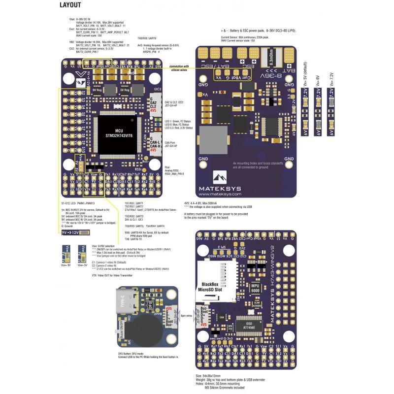 MATEK System H743-WING V3 Flight Controller