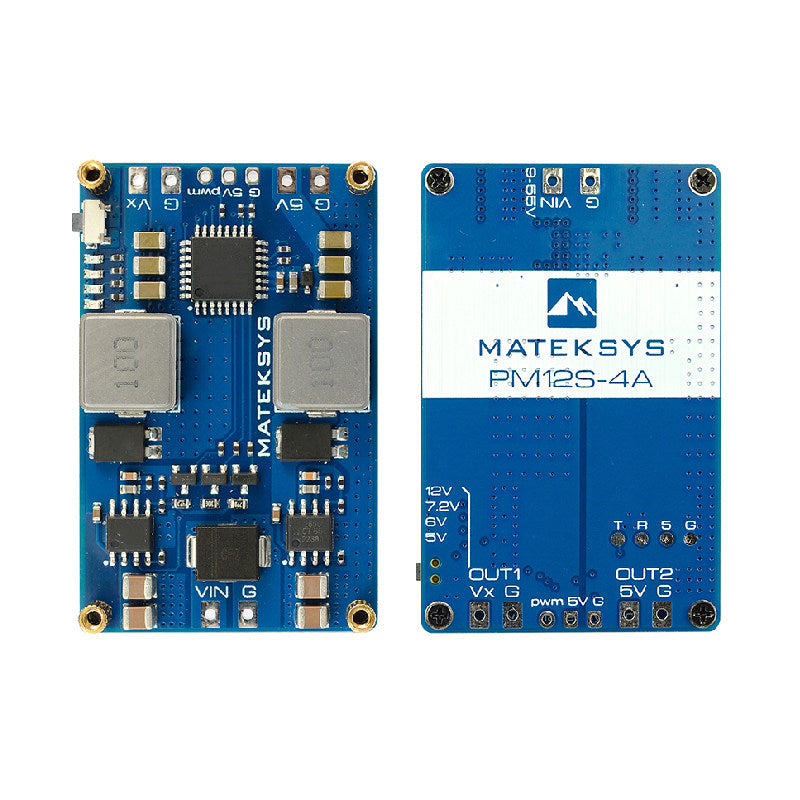 MATEK Mateksys Power Module PM12S-4A Independent step-down voltage regulator 9~55V DC-IN