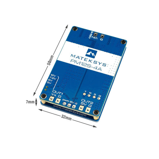 MATEK Mateksys Power Module PM12S-4A Independent step-down voltage regulator 9~55V DC-IN