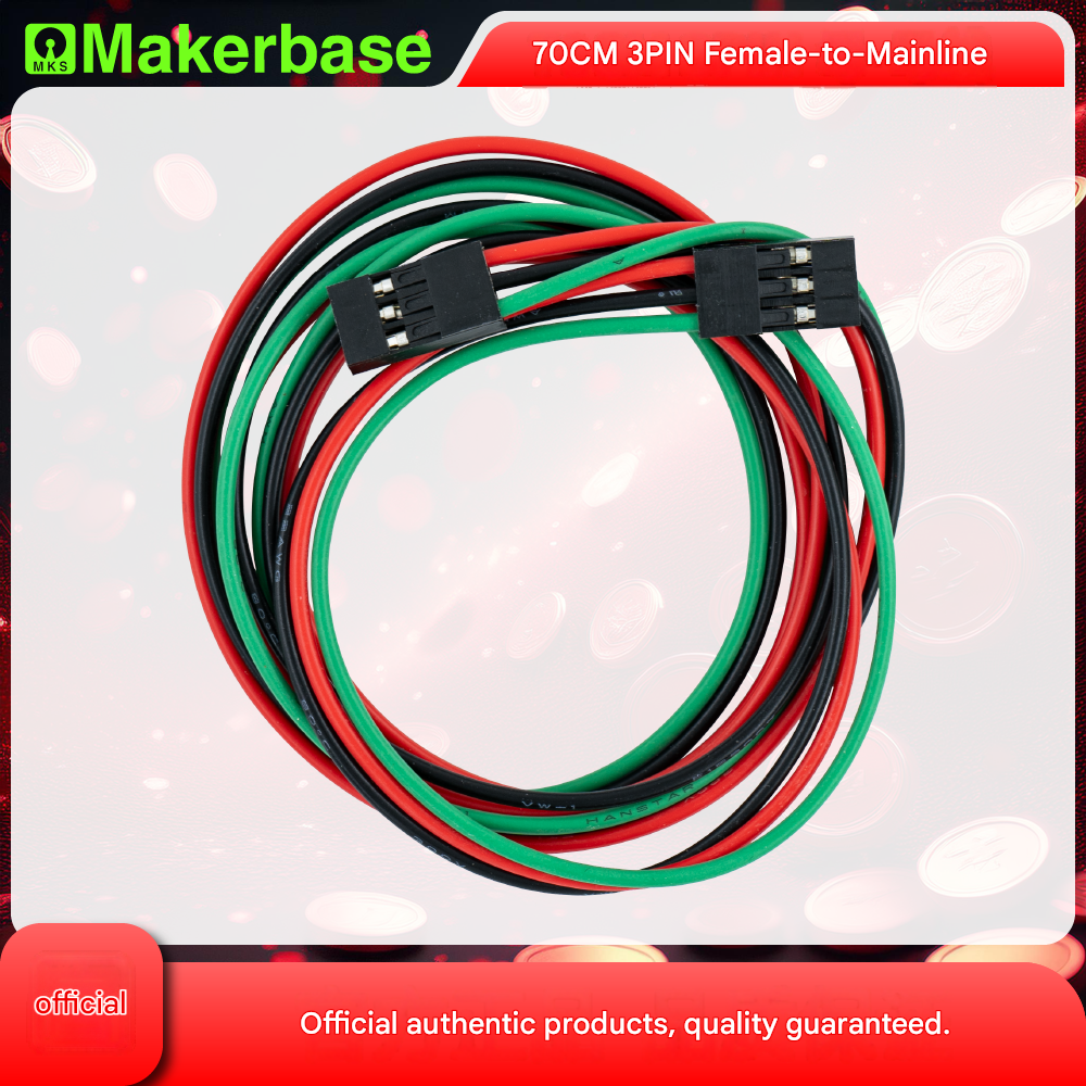 Makerbase 3D printer accessory 70cm 3pin female-to-female jumper cable
