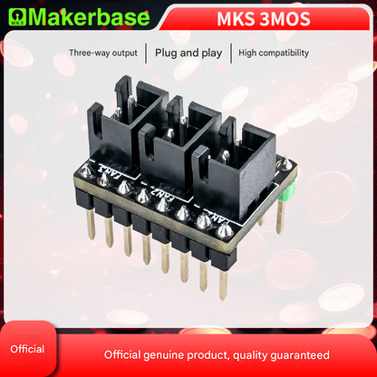 Makerbase 3MOS Plug-in 3-Way Fan Expansion Module for 5-Slot Mainboard