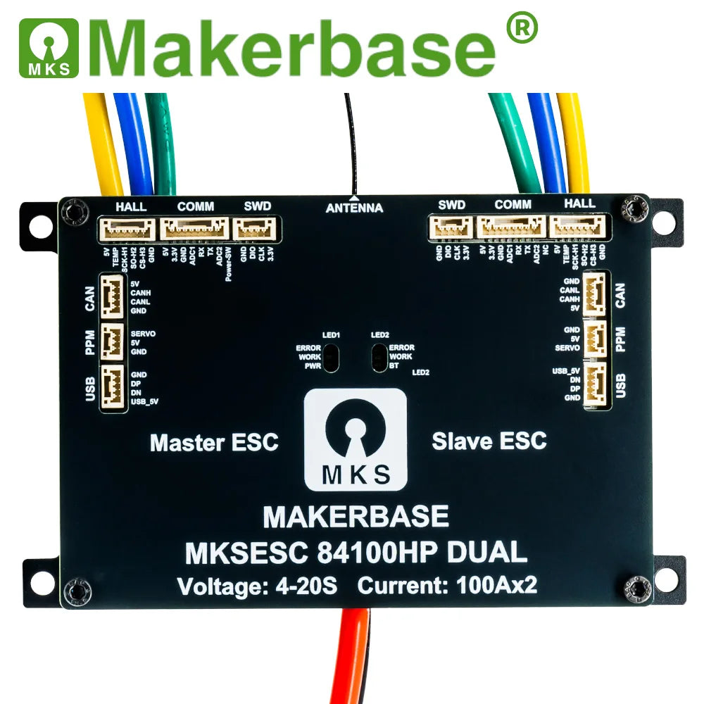 Makerbase Electric Bike Controller Dual Drive 84V 100A High Voltage