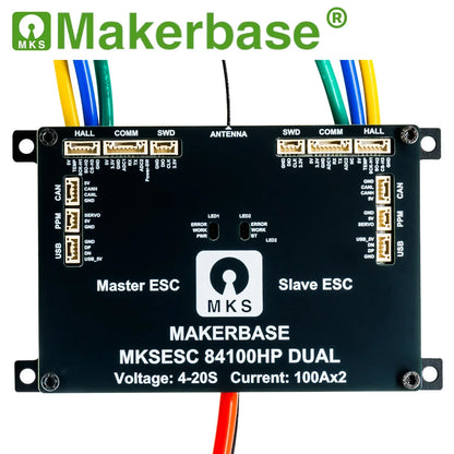 Makerbase Electric Bike Controller Dual Drive 84V 100A High Voltage