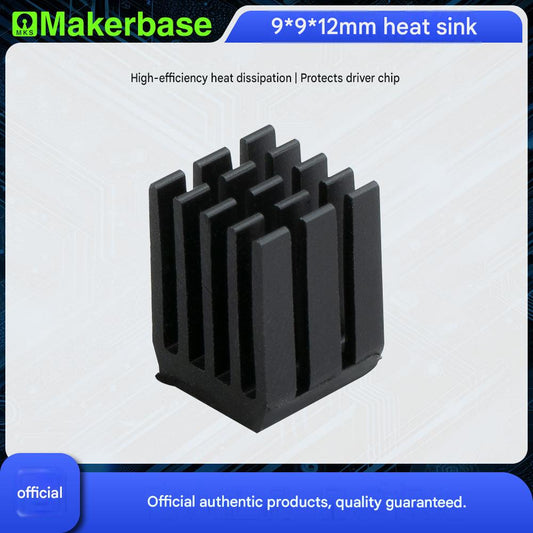 Makerbase Heatsink 3D Printer Accessory, Specifications: 9*9*12mm, with Silicone