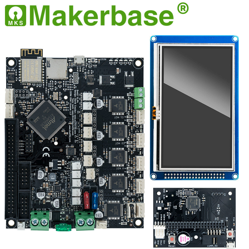 Makerbase MKS Duet2 WiFi 3D printer motherboard with Duex5 4.3/7.0-inch display