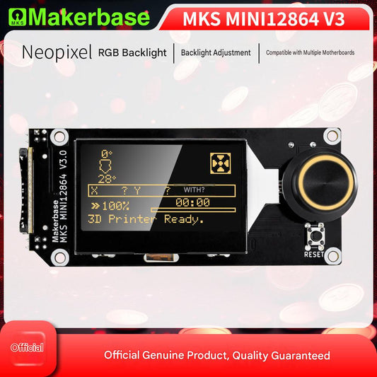 Makerbase MKS MINI12864 V3 SD Card Insertion (Properly Inserted) Smart Display