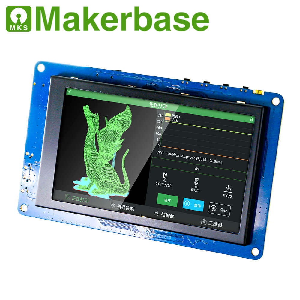 Makerbase MKS Pad45 3D Printer Remote Printing of 3D Models from a 4.5-inch Android Tablet