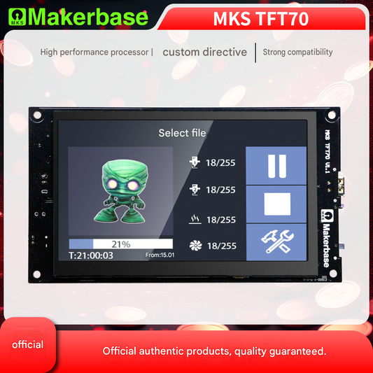 Makerbase MKS TFT70 3D printer with full-color 7-inch TFT touchscreen
