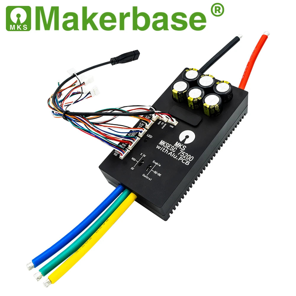 Makerbase VESC 75200 V2 84V 200A High Current With Alu PCB Based on VESC