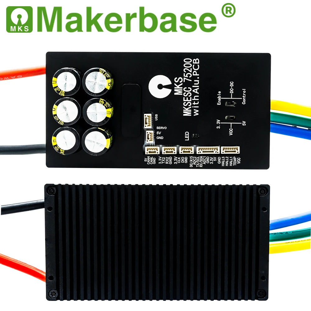 Makerbase VESC 75200 V2 84V 200A High Current With Alu PCB Based on VESC
