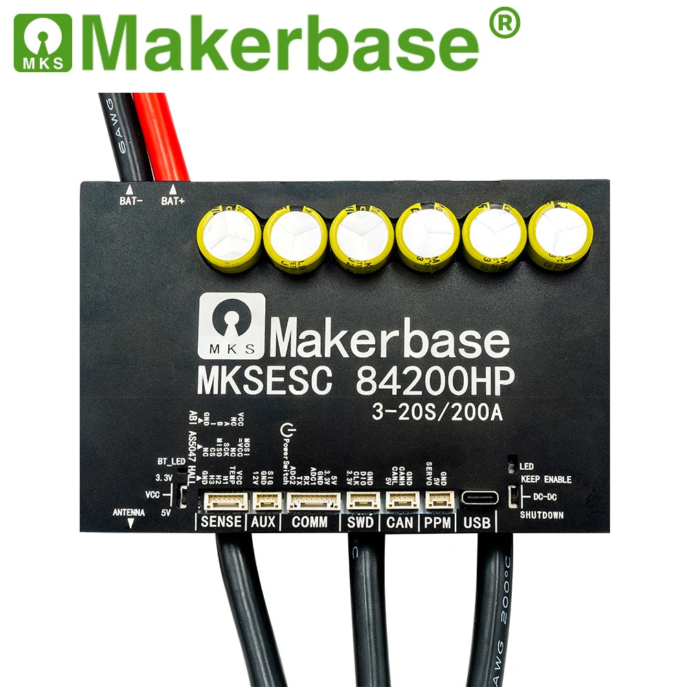 Makerbase VESC 84200HP 84V 200A High current With Alu PCB Based on VESC