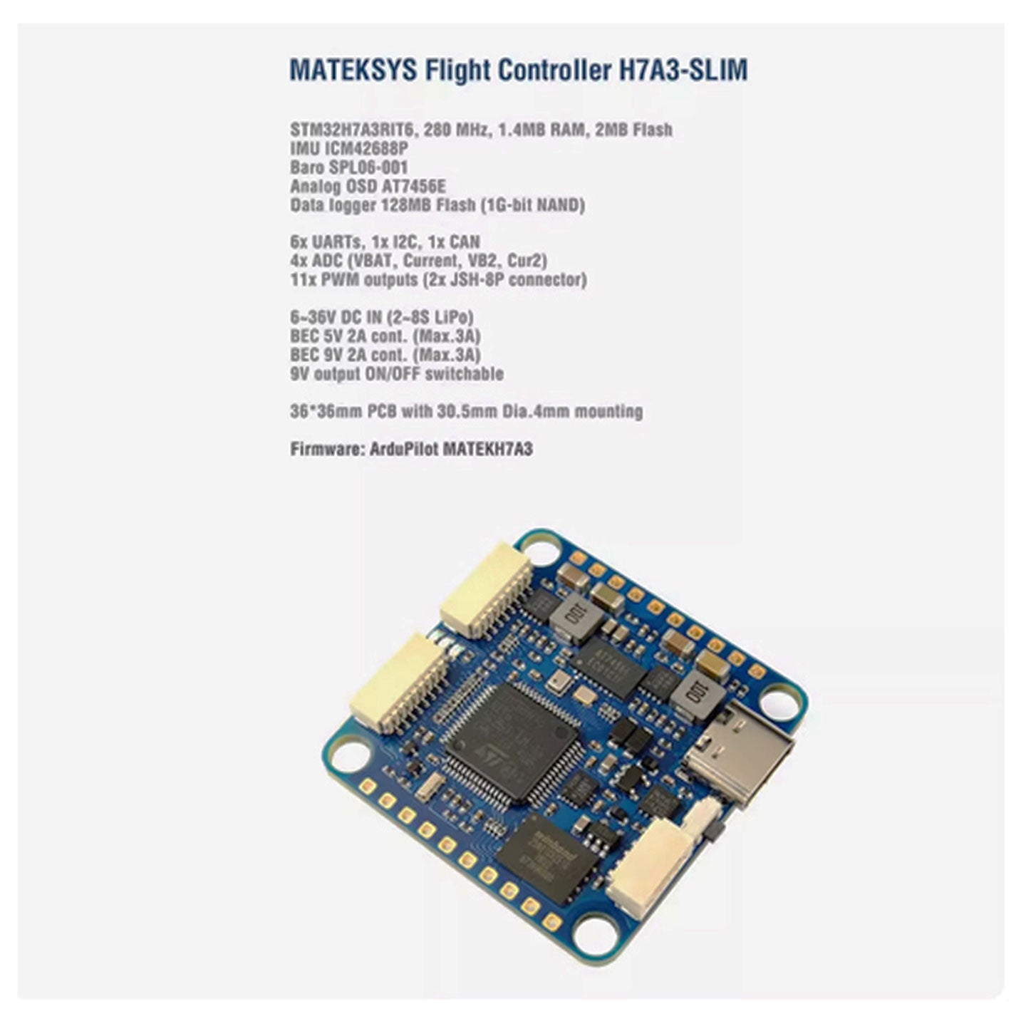 Matek H7A3-SLIM Flight Controller