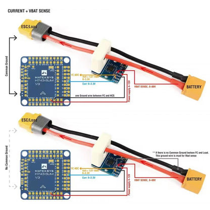 Matek HCS-150A Systems Hall Effect Current Sensor 150A Module 0~69V Voltage Sense