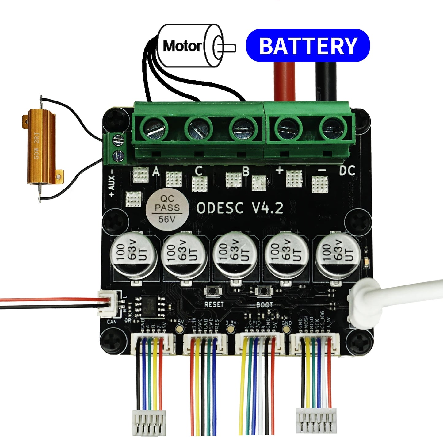 ODESC V4.2 Single-Drive High-Current High-Precision Brushless Servo Motor Controller