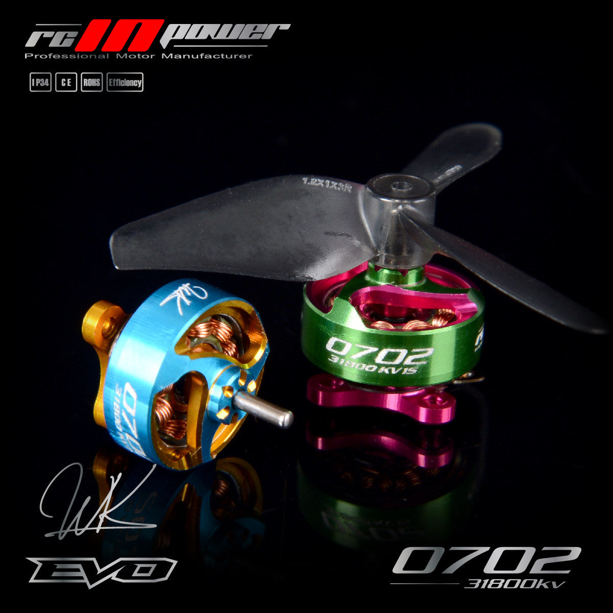 RCinPower Evo 0702 - 31800KV 1S FPV Micro Brushless Motor – FPVSTORERC